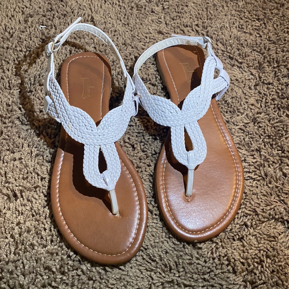 White roped sandals